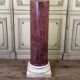 Pink marble column on a Carrara white base circa 1880