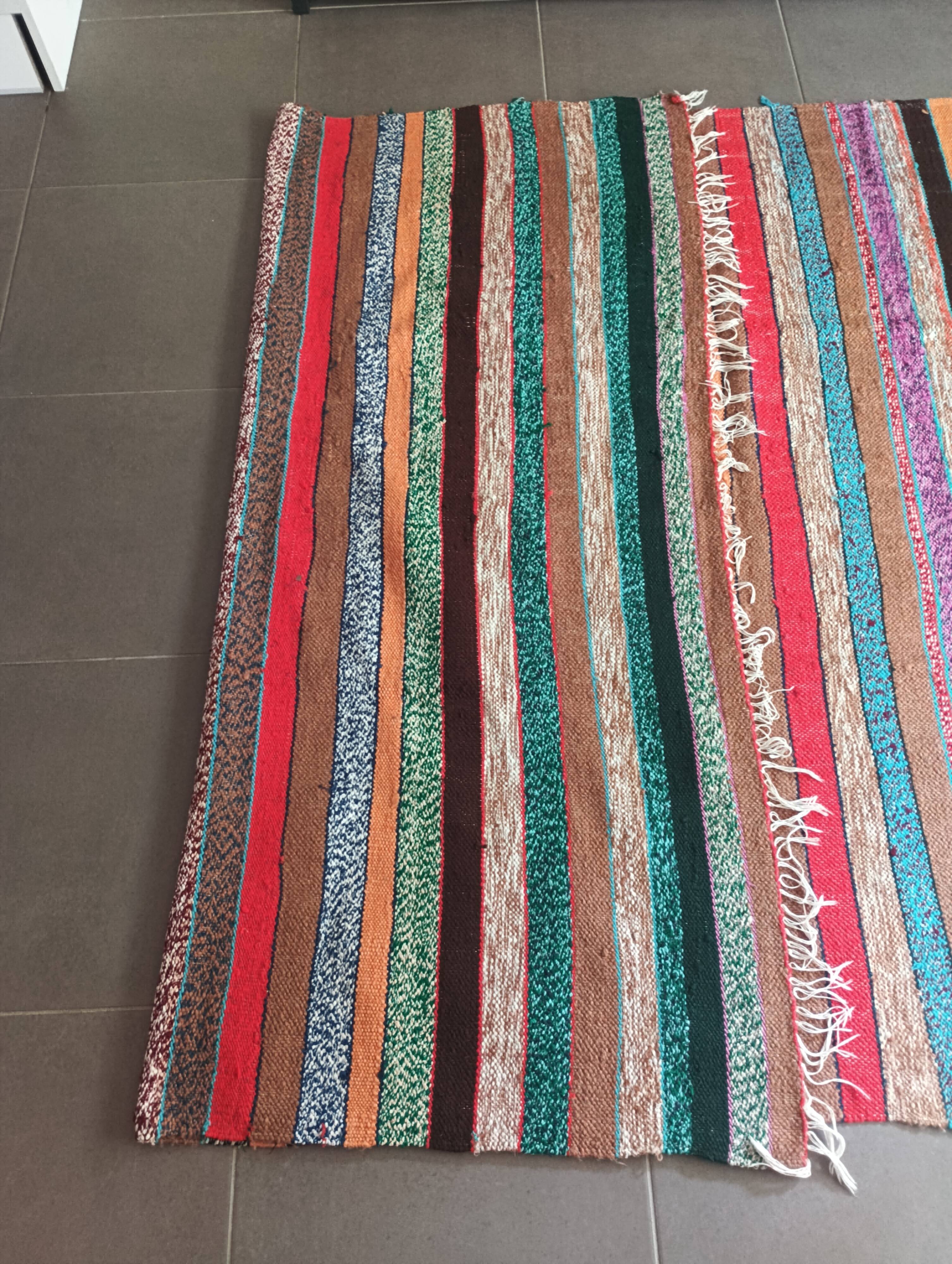 Vintage Berber kilim 300 × 170 cm – 100% handwoven wool – Tunisia