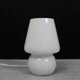 Lampe de table en verre de Murano champignon du milieu du siècle, Italie, années 1970.