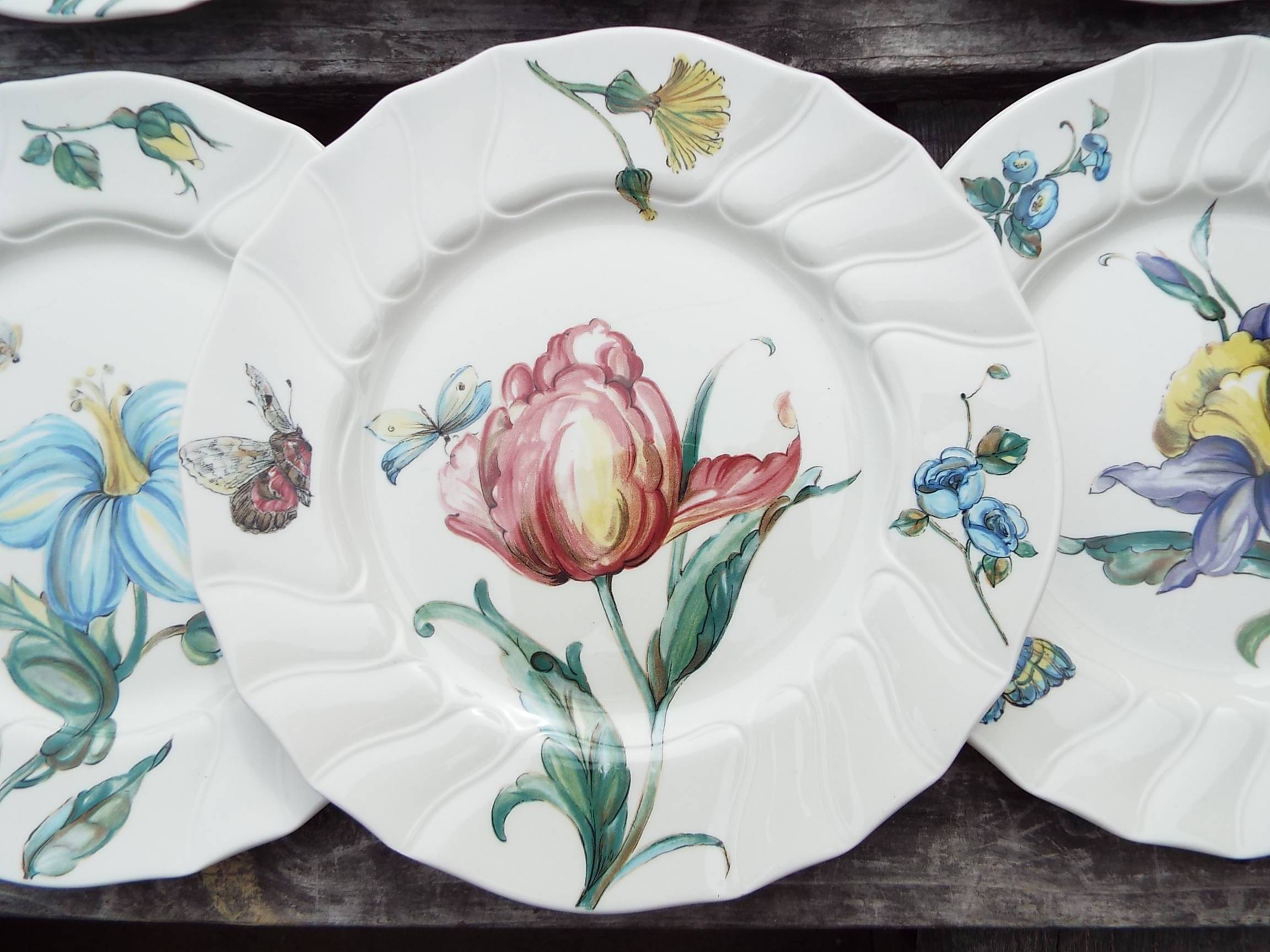 6 dessert plates Villeroy and Boch model Bouquet lot1