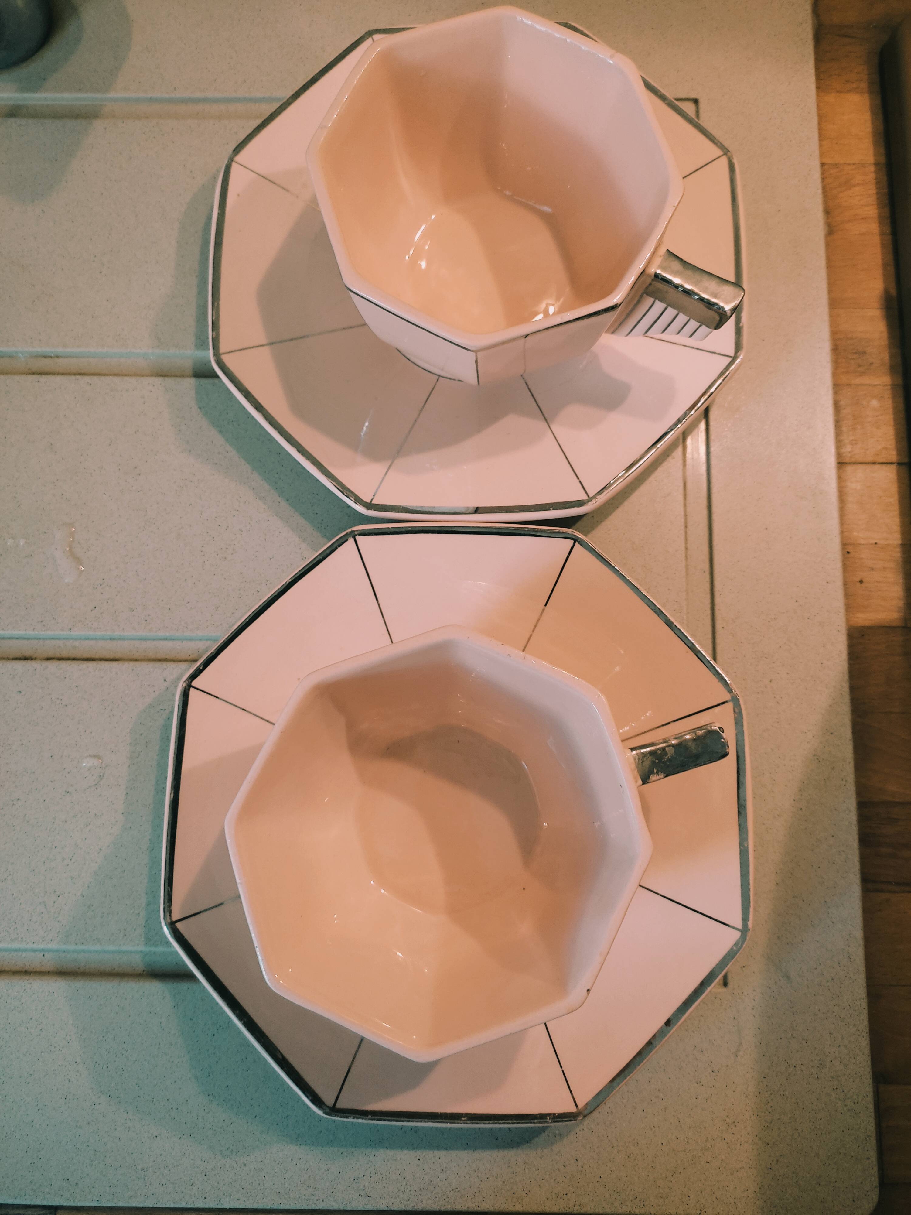Duo de tasses petit-déjeuner Longwy