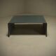 Table basse en verre gravé moderne italienne des années 1980