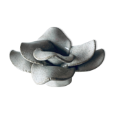 Ceramic flower candle holder signed
