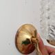 Vintage wall light in brass and etched glass.