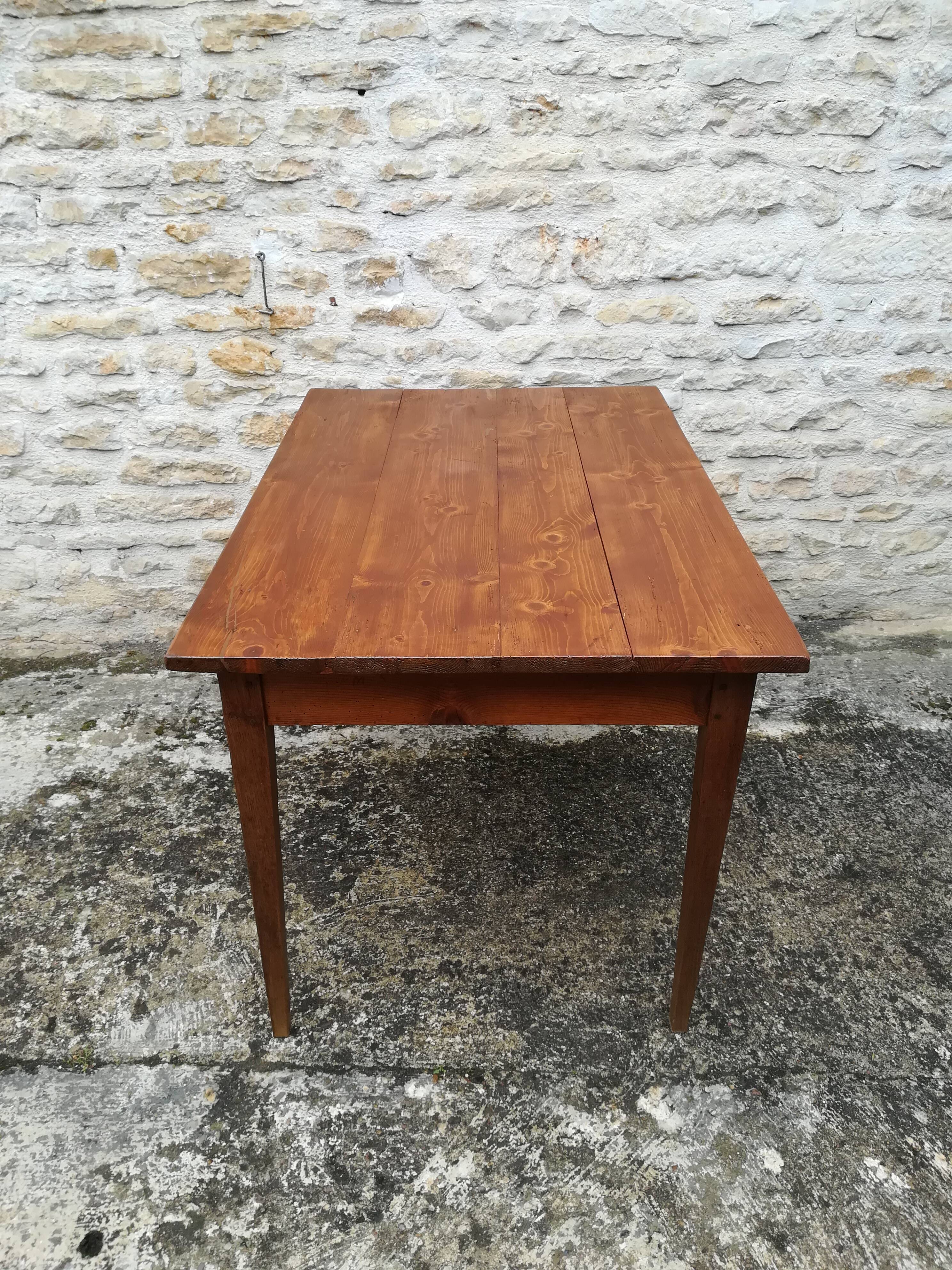 Farm table with drawer