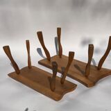 Dutch nesting tree tables Wabi Sabi brutalist style, 1960s