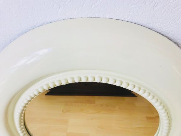 Miroir mural rond américain beige 1970