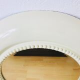 American beige round wall mirror 1970