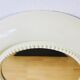 American beige round wall mirror 1970