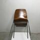 195s0 chrome and curved wooden chair
