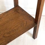 Vintage 50's side table or side table Solid wood Traces of use Accidents on the rear edge
