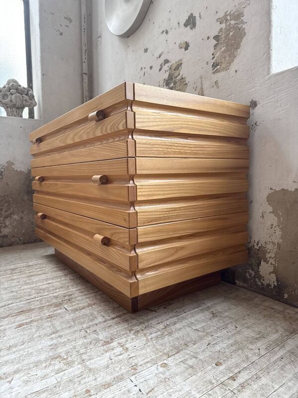 Commode en orme massif Maison Regain