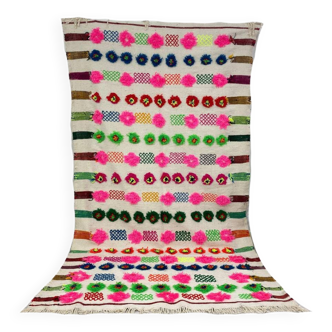 Handmade wool Berber rug 267 x 146 CM