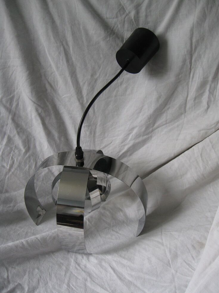 Suspension lustre fleur en inox