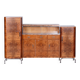 Bauhaus Czechia Sideboard in Walnut and Chrome-Plated Steel by Robert Slezak, 1930s