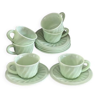 Mint cups and saucers