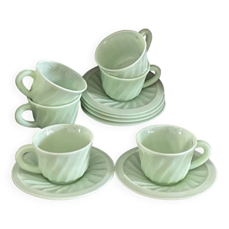 Tasses et soucoupes mint