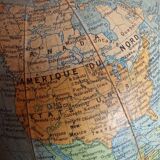 Old Girard and Barrère world map terrestrial globe
