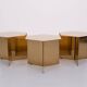 3 tables d'appoint en laiton « Slit » de la marque danoise Hay