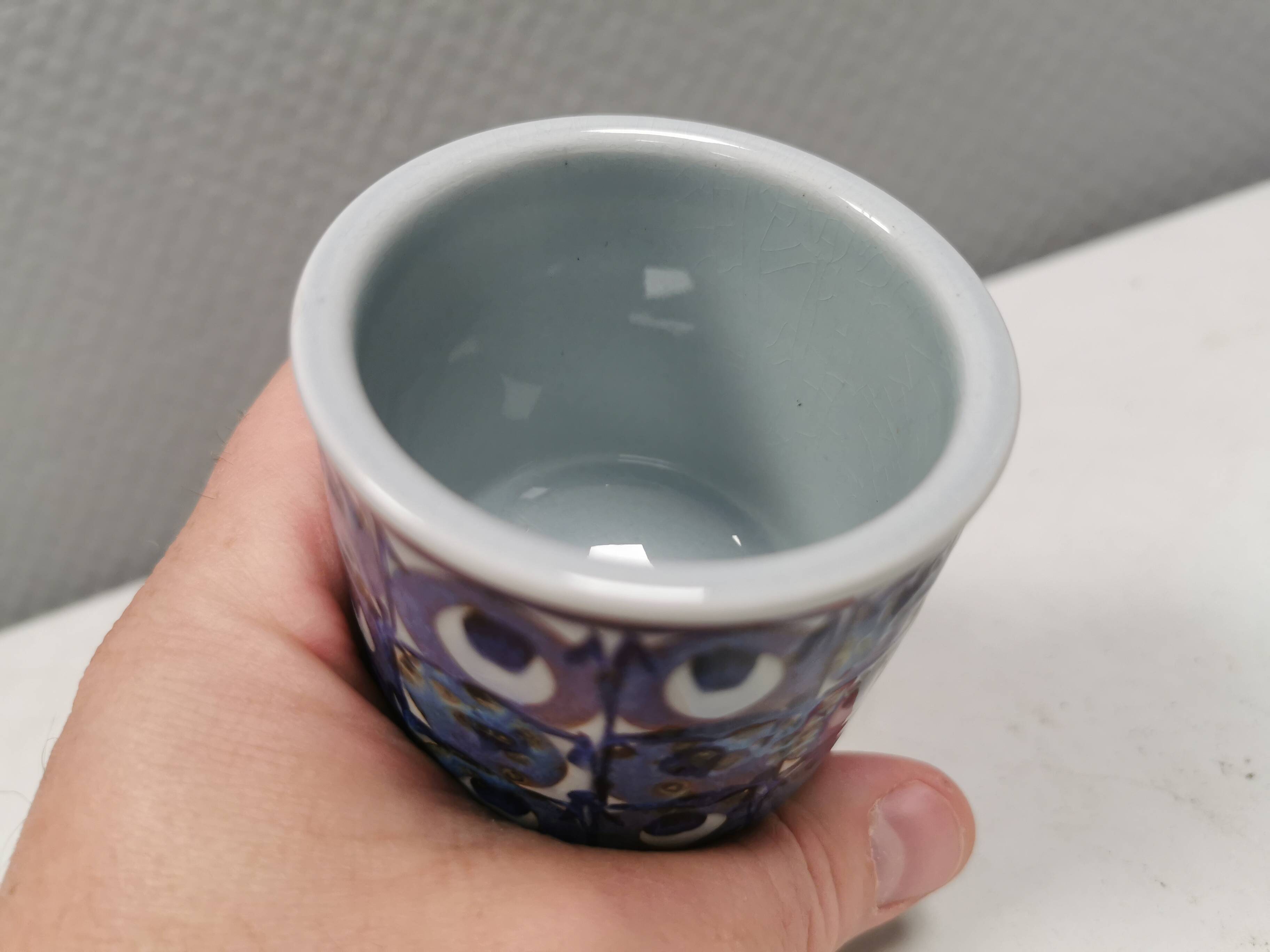 Decorated mug for Danish Aluminia 1950-60s