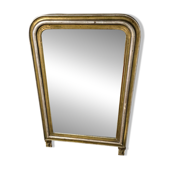 Louis Philippe gilded and silvered mirror - trumeau
