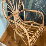 Vintage children's rattan armchair, rattan chair