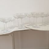 11 cups a champagne in crystal