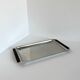 Vintage Stainless Steel With Wood Handles Serving Platter