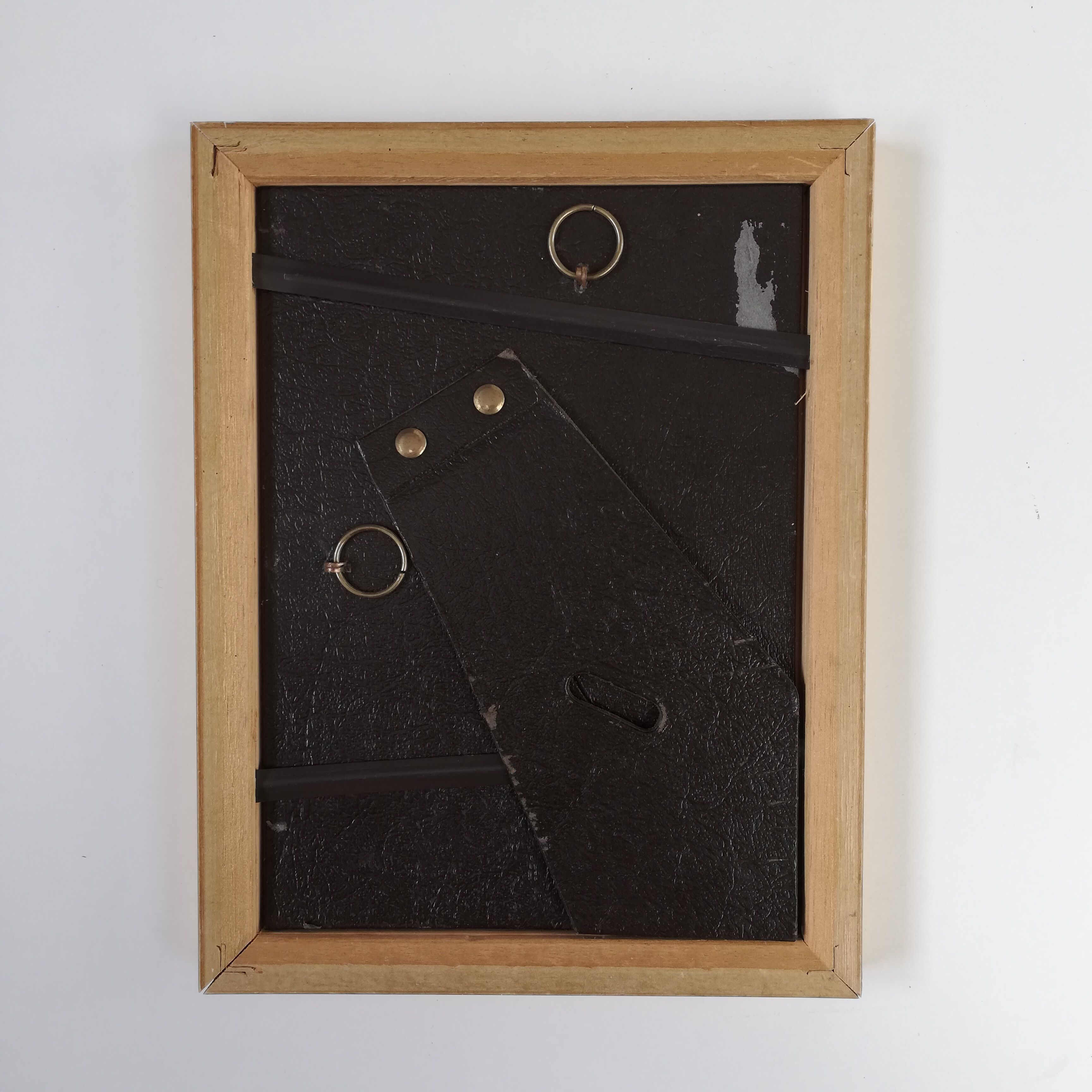 Photo frame under glass, gilded wood