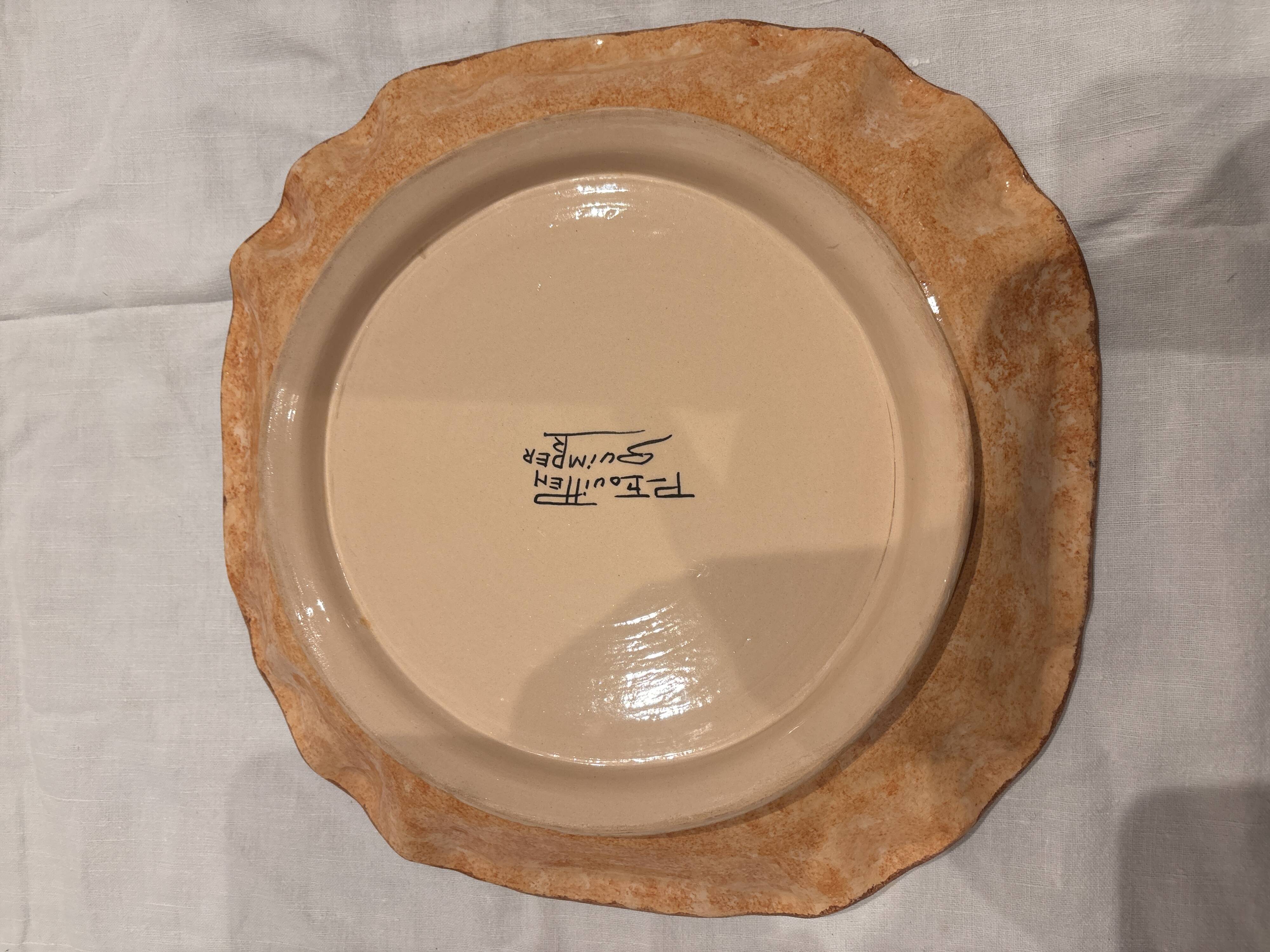 Paul Fouillen dinner service in Quimper, 26 pieces