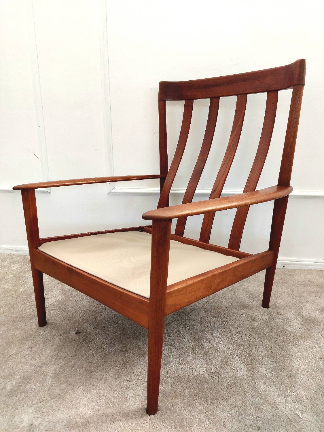 PJ56 armchair by Grete Jalk for Poul Jeppesen - Denmark circa 1960