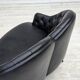 1960s, Scandinavian sofa in black furniture leather.