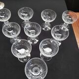 10 crystal Champagne glasses