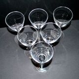 Lot de 6 verres à vin blanc BEAUBOURG en cristal de Sèvres signé 19cm