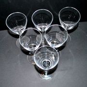 Set of 6 BEAUBOURG white wine glasses in Sèvres crystal signed 19cm