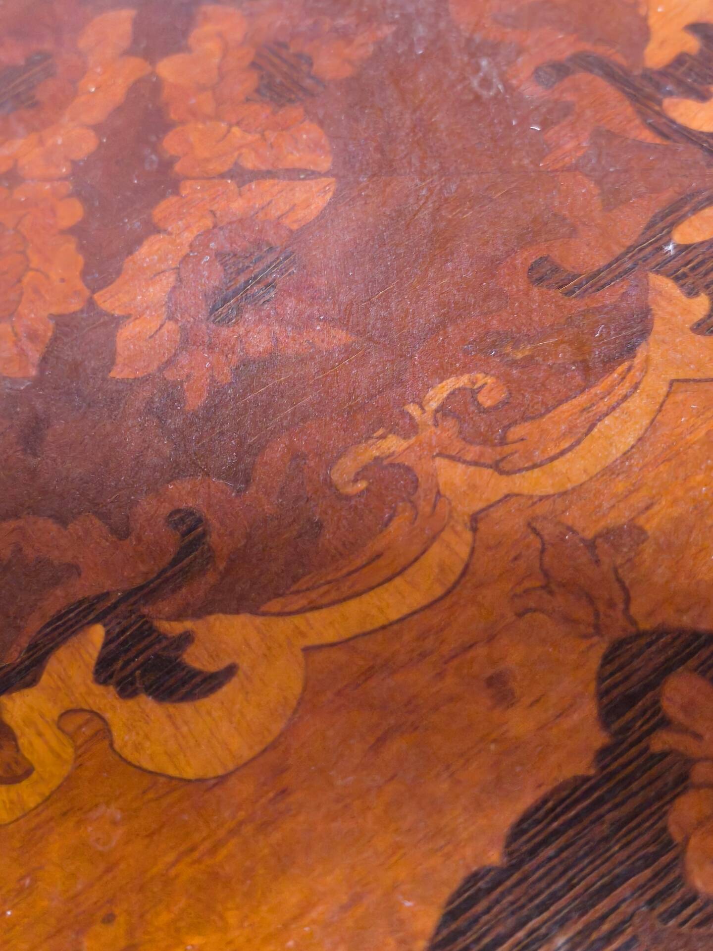 Napoleon III side table with three tiers in marquetry – 19th century