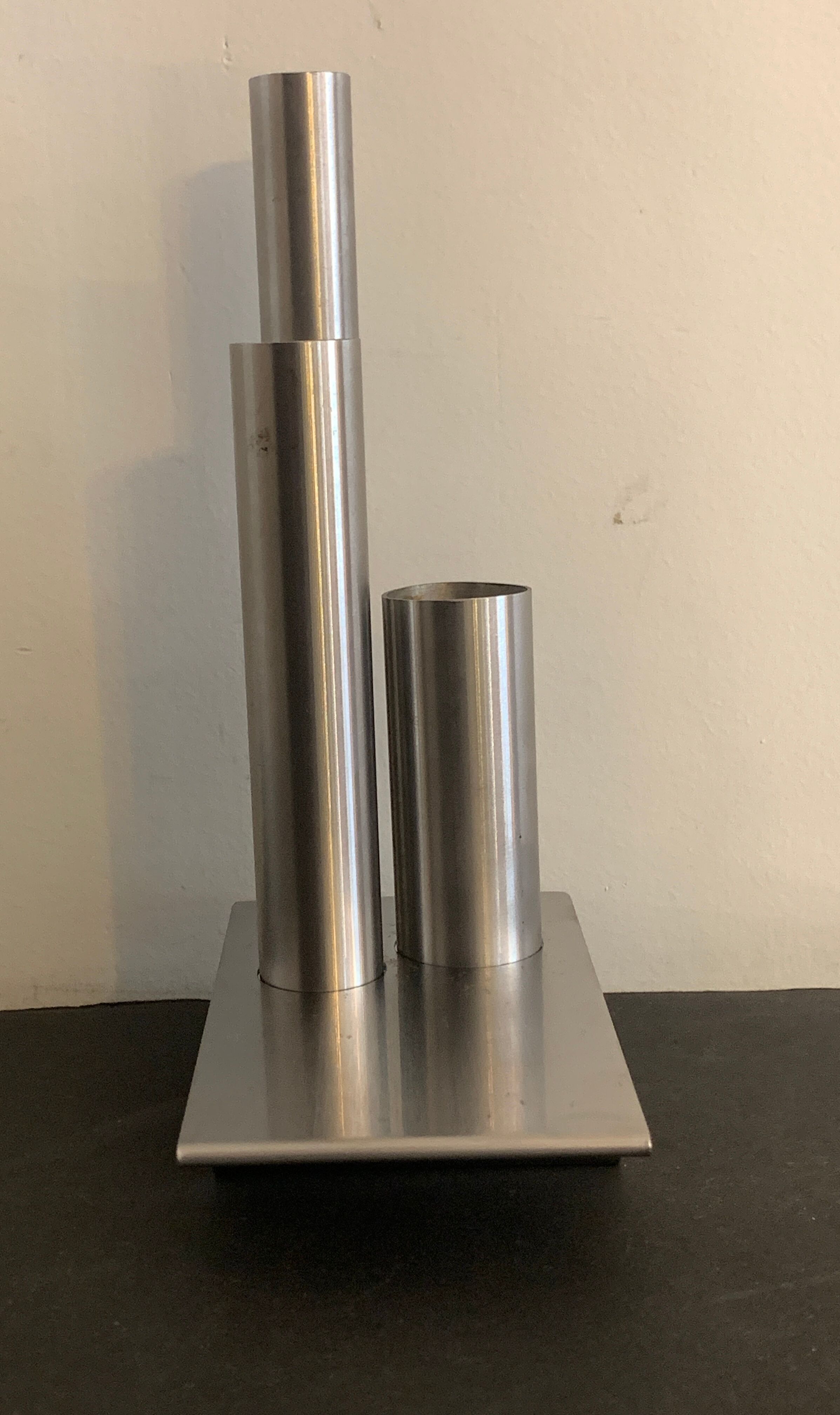 Soliflore vase en inox Létang Rémy, 1970