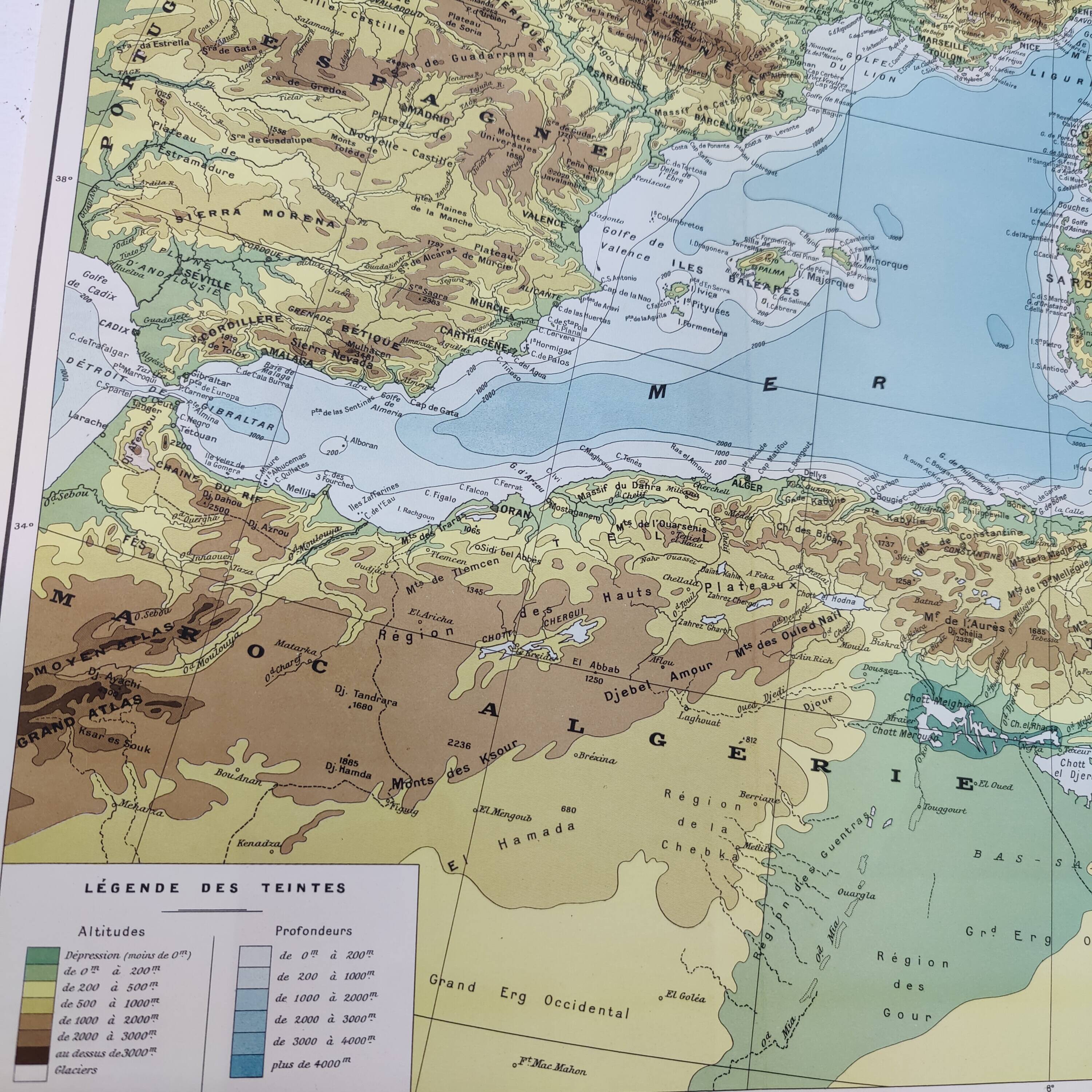 Map of the Mediterranean, 1950