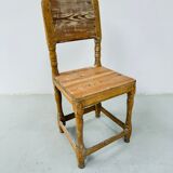 Chaise ancienne suédoise de style gustavien en pin du XVIIIe siècle