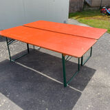 Folding brewery table duo