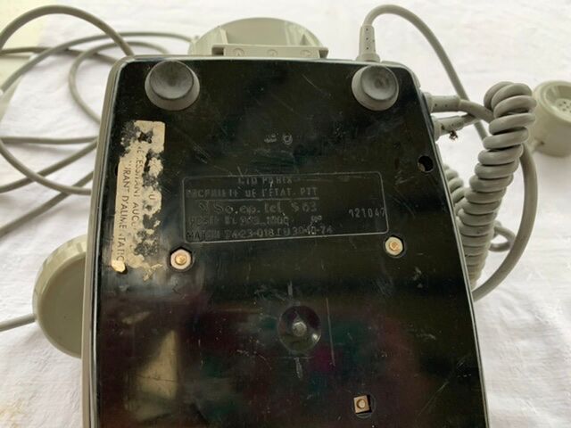 1974 socotel S63 vintage grey dial phone