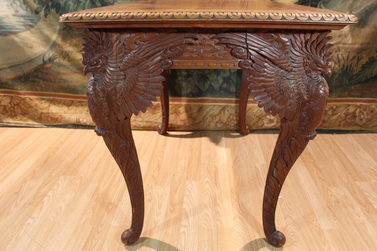 19th century carved center table