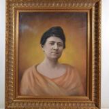 Dessendier (French School of the 20th century) Portrait of a woman in the antique style Pastel signed and dated 1927