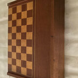 Large case of board games nineteenth era Backgammon + Checkers