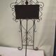 Wrought iron easel / menu holder