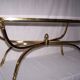 Italian coffee table oval ram feet - 60s