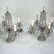 Lampes de table en cristal Maria Theresa avec candélabres. Ensemble de deux. Italie, années 1940.