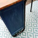 Bureau d'écolier en bois bleu