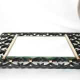 Miroir en fer forgé et laiton vintage 50/60