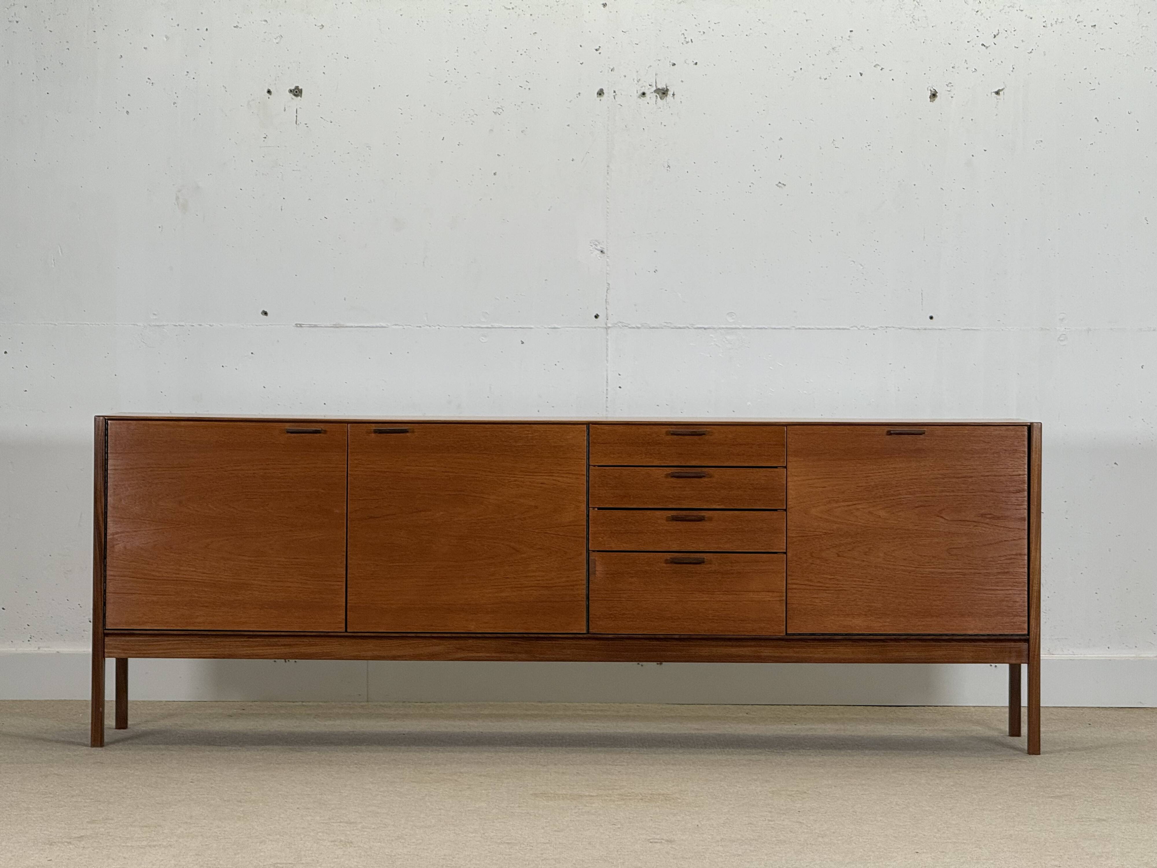 Mid-Century Sideboard by Meredew (Brown Leather Handles)